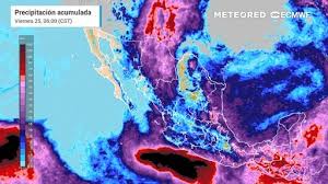 Lluvias torrenciales y fuertes vientos por el poderoso huracán Polo esta tarde-noche sobre Guerrero y Michoacán
