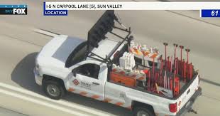 LIVE: LAPD in pursuit of stolen work truck in LA County
