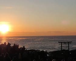 大洗海岸で初日の出