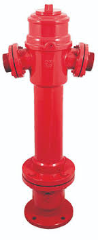 Sidewalk fire hydrant with 3'' inlet and two 2 1/2'' outlets ...