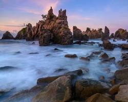 Gambar Pantai Gigi Hiu Lampung