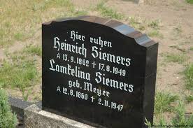 Grab von Heinrich Siemers (13.09.1862-17.08.1949), Friedhof Stapelmoor