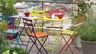 Table de jardin coloree