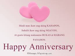 Tagalog Anniversary Messages Messages, Greetings and Wishes ... via Relatably.com