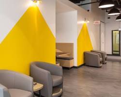 Image of Yellow color commercial interior