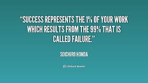 Success represents the 1% of your work which results from the 99 ... via Relatably.com