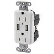 Leviton T5615-Amp USB ChargerTamper Resistant Duplex