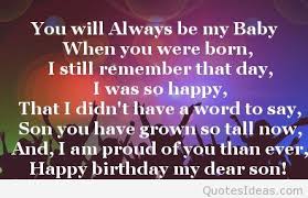 Wishes happy birthday to my son via Relatably.com