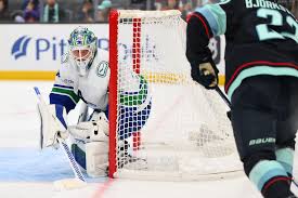 Scenes from morning skate: Lankinen starts, Myers sits again for Canucks vs. Kraken