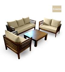 Image result for WOODEN SOFA SET
