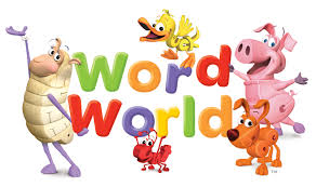 Image of the characters of Sheep, Duck, Pig, Dog, and Ant surrounding the Word World logo