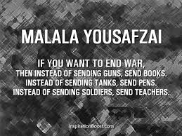 Malala Yousafzai Peace Quotes | Inspiration Boost via Relatably.com