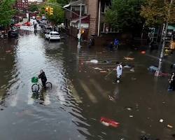 Image of flooded New York City street