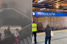 Desalojan Metro Tasqueña por presencia de humo en vagón