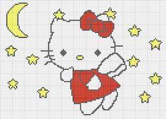 Résultat de recherche d'images pour "modèle broderie point de croix diagramme HELLO KITTY"