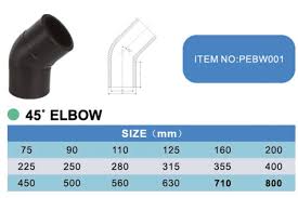45 DEGREE ELBOW , HDPE fittings , Welding Fittings - 公元 ...