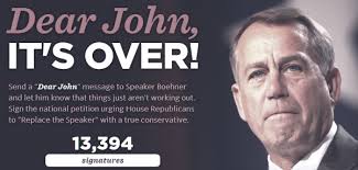 Dear John, It&#39;s Over!&quot; - Tea Party Group Launches &quot;Replace Boehner ... via Relatably.com