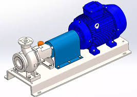 Horizontal centrifugal pump size 2 inch discharge 3D model ...