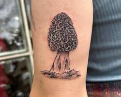 Image of Morel Mushroom Tattoo