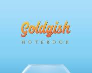 notebook with a goldfish designの画像