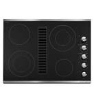 KitchenAid in. Ceramic Glass Electric Cooktop in Black with 4