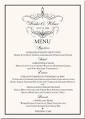 Wedding dinner menu cards