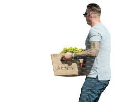 Image of person carrying a box