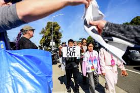 Organizers hand out more than 25,000 “ICE OUT” towels at Super Bowl for halftime protest
