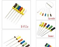 Hình ảnh về root canal instruments including reamers, files, and pluggers