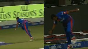 [Watch] IPL 2026: Natarajan pulls off stunning running catch to dismiss Jacob Bethell in RCB vs DC clash