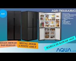 Gambar Aqua kulkas dengan fitur Anti Bacterial Metal Door