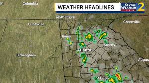 Scattered storms developing in metro Atlanta along with Sunday heat