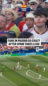Fans in Madrid were loving the Oyarzabal goal to put La Roja ahead 🗣️