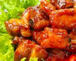 Hình ảnh về Món sườn heo nhập khẩu đông lạnh xào chua ngọt