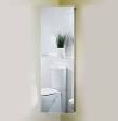 White Gloss Wall Hung Corner Bathroom Cabinet with Single