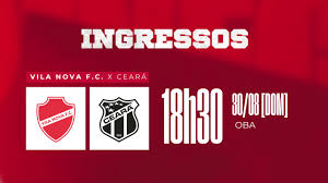 Notícias - VENDA DE INGRESSOS - VILA NOVA X CEARÁ - SÉRIE B 2026