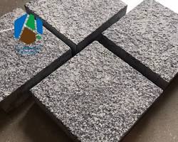 Hình ảnh về Đá cubic xanh đen mài trang trí mặt tiền