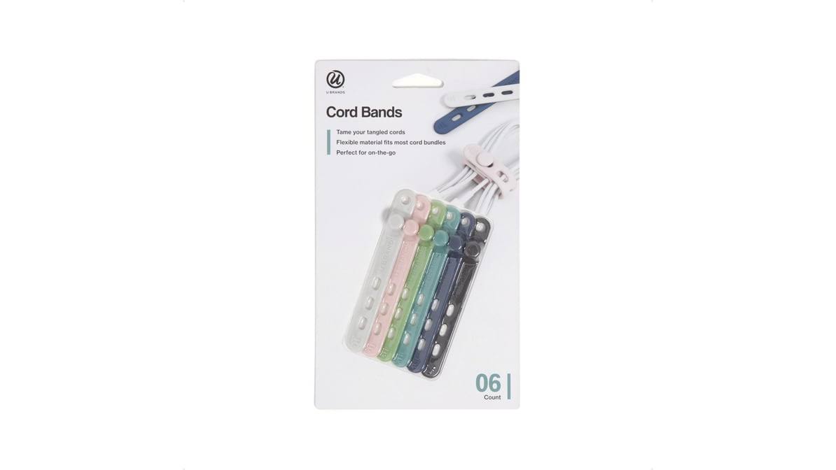U Brands 6ct Silicone Cord Bands