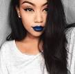 Image result for women wearing blue lipstick