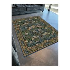 Bungalow Rose Nature Beauty Series Bird and Botanical Theme Woven Base Decorative Carpet | Wayfair