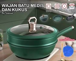 Gambar Alat Masak Sehat (wajan anti lengket, panci kukus)