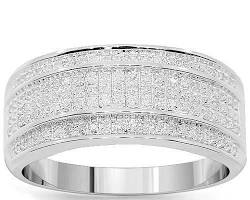 Image of Wedding Band with Diamonds for men