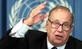 Jean Ziegler, the former UN special rapporteur for the right for food and one-time chaffeur of Che Guevara. Photograph: Laurent Gillieron/EPA - Jean-Ziegler-008