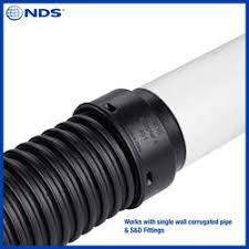 NDS® 4" Polyethylene Corrugated Sewer and Drain Adapter at ...