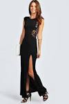 Boohoo black maxi dress