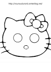 Free Printable Masks for Kids - Hello Kitty mask, available in 4
