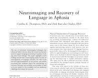 Imagem de Neuroimaging and Aphasia Recovery