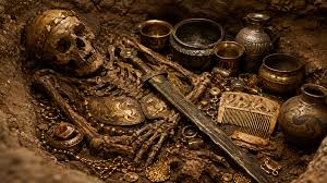 Túmulo de um guerreiro de 3.500 anos na Grécia surpreendeu com mais de 1.400 objetos de ouro, armas e joias