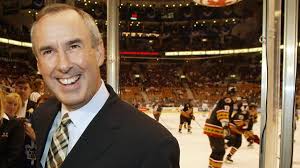 Hockey Night in Canada host Ron Maclean smiles at cheering fans during the pre-game broadcast of the Toronto Maple Leafs and Ottawa Senators in NHL action ... - image