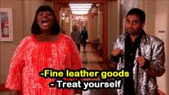 Résultat de recherche d'images pour "treat yo self gif"